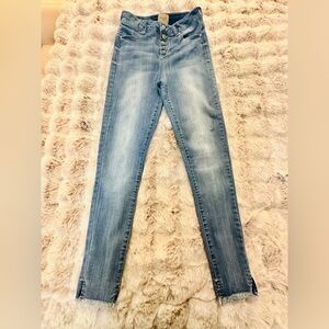 Celebrity Pink High Rise Skinny Ankle Jeans Size 26 Button Fly